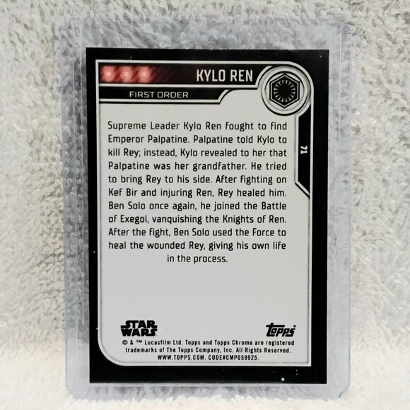 5/$20 Mint 2023.Topps Chrome Kylo Ren Star Wars Card 71!! - Picture 2 of 2